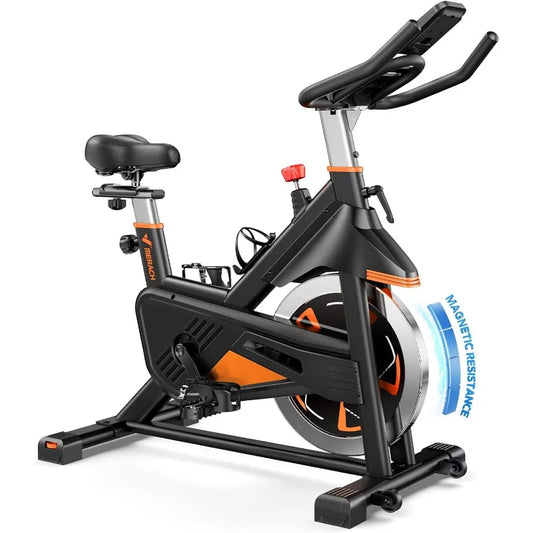 Magnetic Exercise Bike Indoor Cycling Bike with SelfDeveloped App 350 lbs Weight Capacity and 40 lbs Flywheel Stationary Bike f