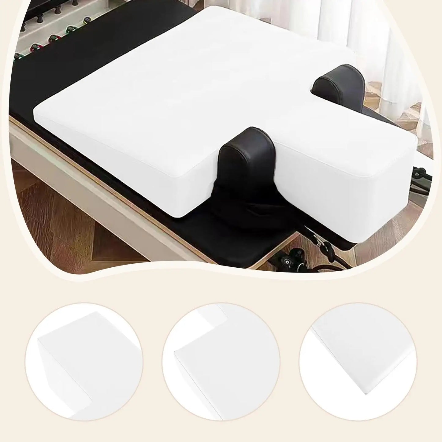 Wedge Block for Pilates Reformer Machine, Raises Block Upholstered Wedge for Balance Fitness Training Stretching Muscle Building