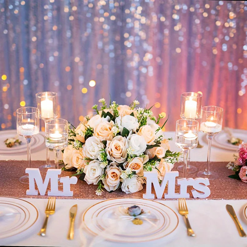 Set of 3 Glass Tall Tea Light Candle Holders, Elegant Clear Long Stem Pillar Candle Holders for Wedding, Party, Home Decor