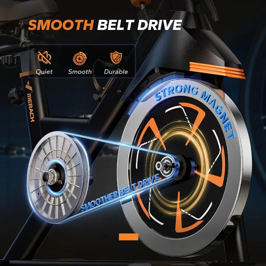 Magnetic Exercise Bike Indoor Cycling Bike with SelfDeveloped App 350 lbs Weight Capacity and 40 lbs Flywheel Stationary Bike f