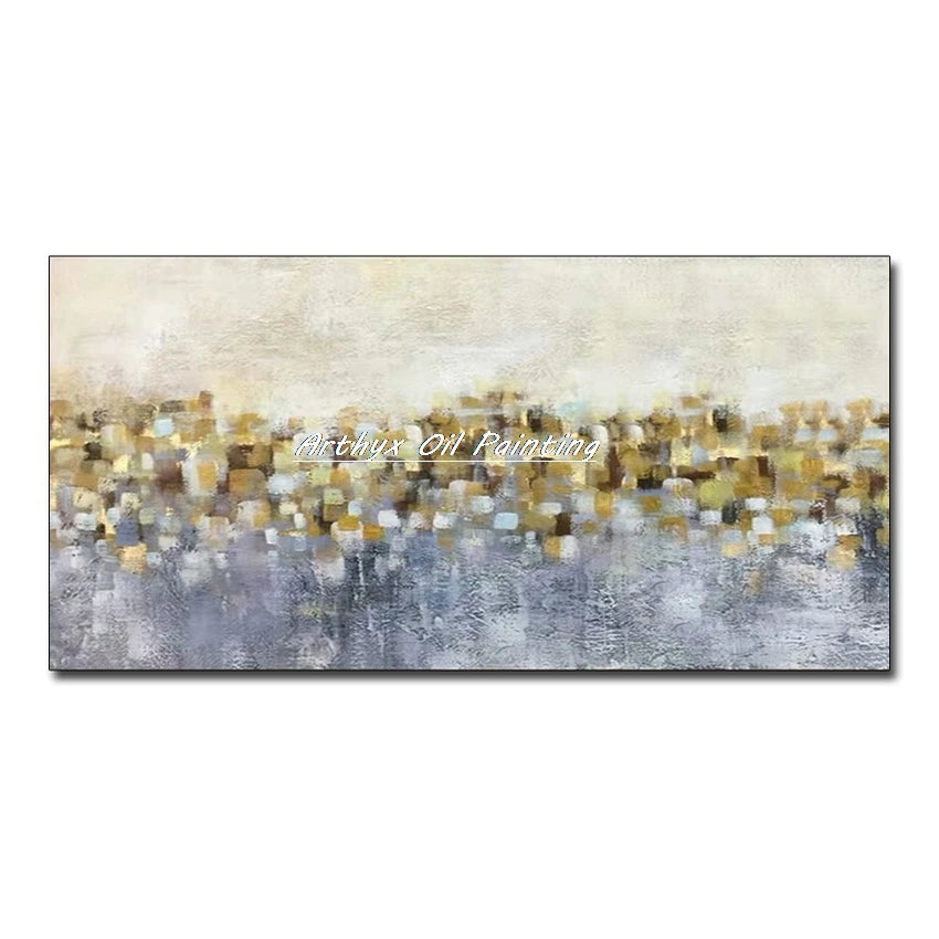 Arthyx,Large Handpainted Palette Knife Tree Oil Painting on Canvas,Modern Abstract Landscape Art Poster,Wall Pictures,Home Decor