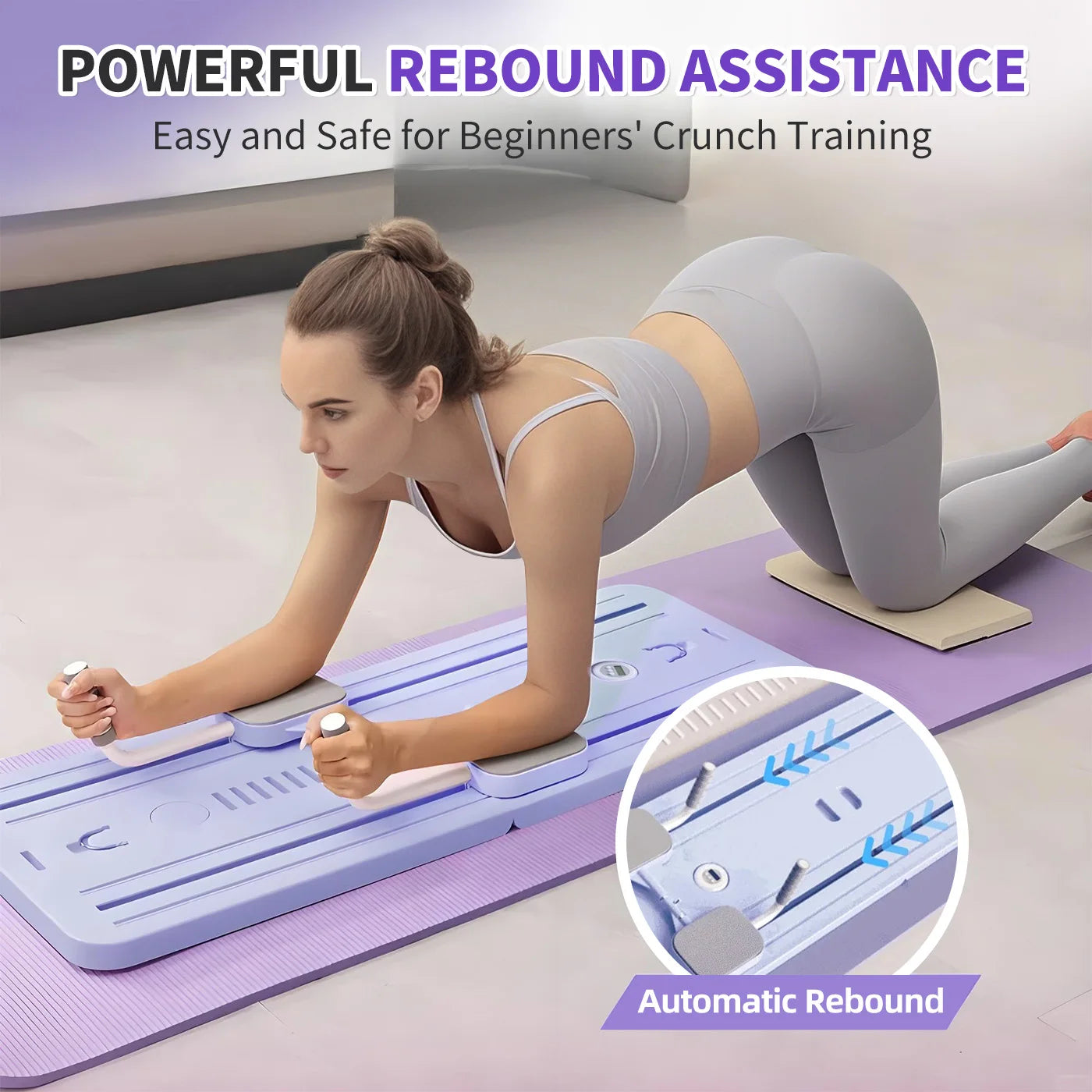Pilates Board Ab Core Trainer Multifunctional Abdominal Board Pilates Foldable for Full-Body Strength Training Workout Equipment