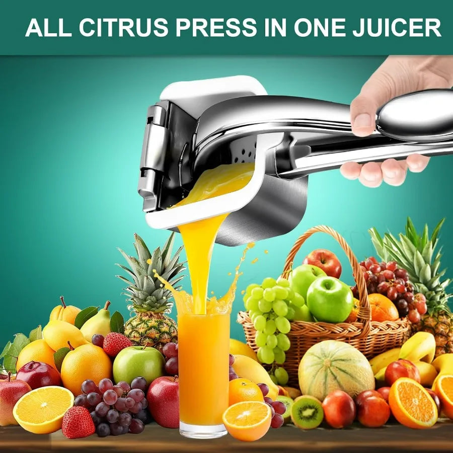 Stainless Steel Citrus Juicer Press Manual Handheld Lemon Orange Pomegranate Squeezer with NonSlip Grip Rustproof Dishwasher Sa