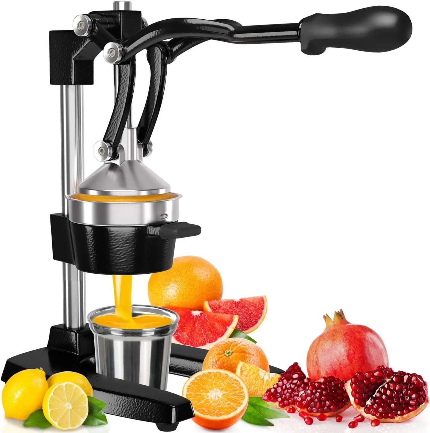 Cast Iron Citrus Juicer | Extra-Large Commercial Grade Manual Hand Press | Heavy Duty Countertop Squeezer